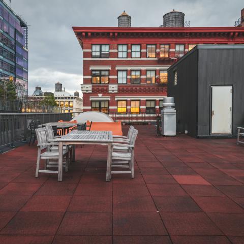 loft, apartment, kitchen, light, bathroom, rooftop, city view, 