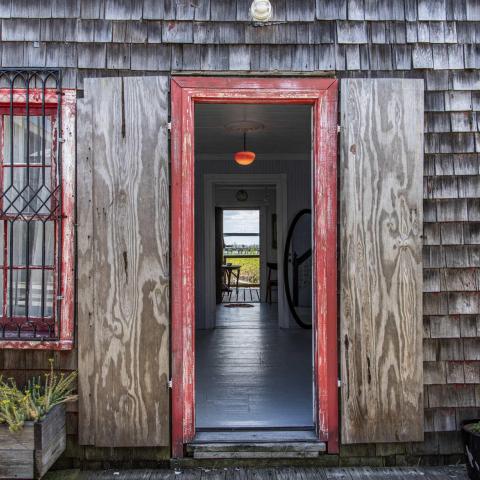 distressed, funky, bohemian, deck, water, beach, dock, colorful, 