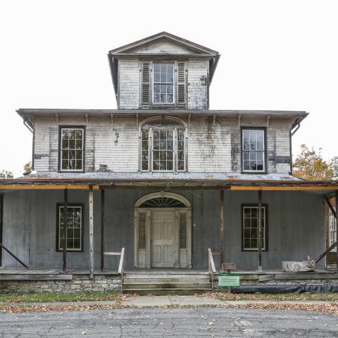 mansion, estate, distressed, empty room, staircase, porch, 