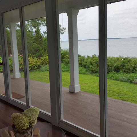 contemporary, Hamptons, water, pool, deck, beach, patio, 