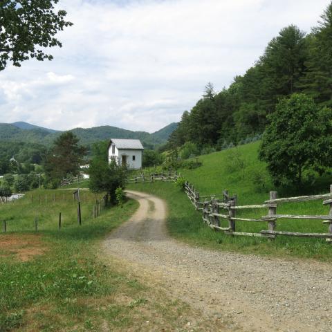 farm, farmhouse, field, water, pond, rural, stone, barn, Asheville, 