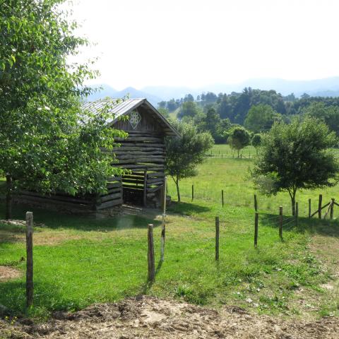 farm, farmhouse, field, water, pond, rural, stone, barn, Asheville, 