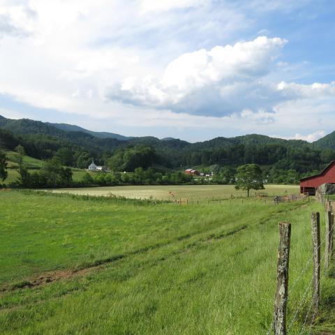 farm, farmhouse, field, water, pond, rural, stone, barn, Asheville, 