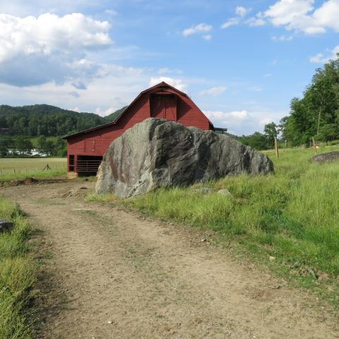 farm, farmhouse, field, water, pond, rural, stone, barn, Asheville, 