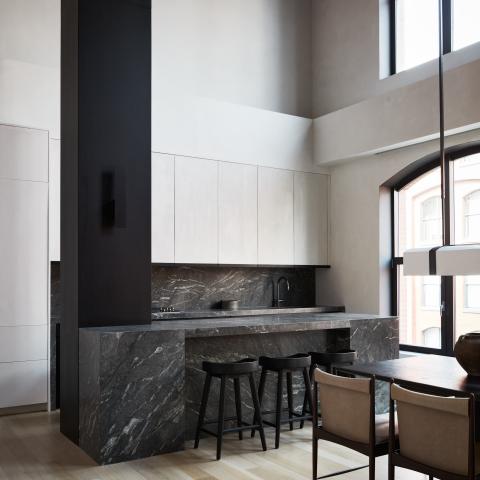 apartment, upscale, modern, contemporary, light, kitchen, 