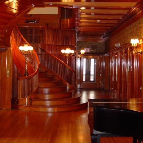 staircase, wood, traditional, ornate, garden, 