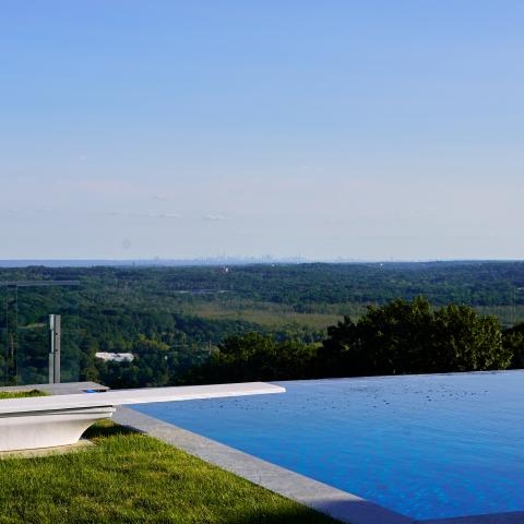 modern, contemporary, pool, view, 