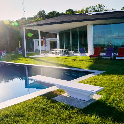 modern, contemporary, pool, view, 