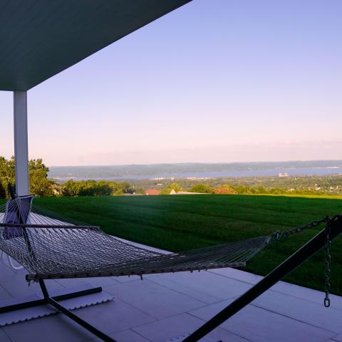 modern, contemporary, pool, view, 