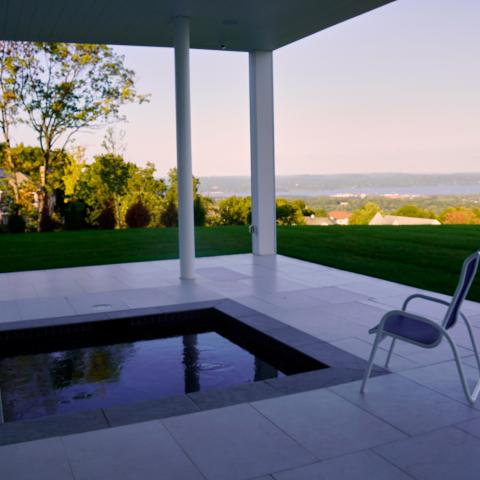 modern, contemporary, pool, view, 