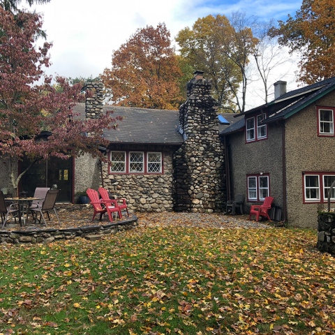 rustic, rural, stone, lake, 