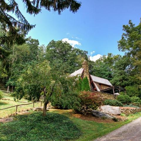 log house, cabin, stone, water, rural, Asheville, 