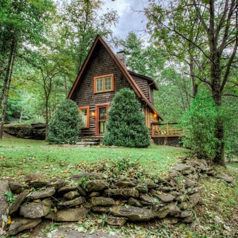 log house, cabin, stone, water, rural, Asheville, 