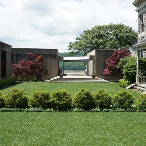 concrete, modern, museum, water, staircase, industrial, 