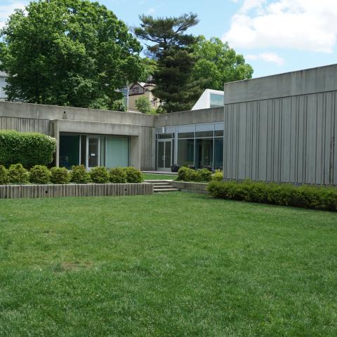 concrete, modern, museum, water, staircase, industrial, 