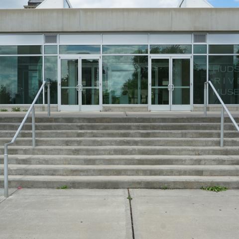 concrete, modern, museum, water, staircase, industrial, 