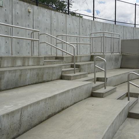 concrete, modern, museum, water, staircase, industrial, 