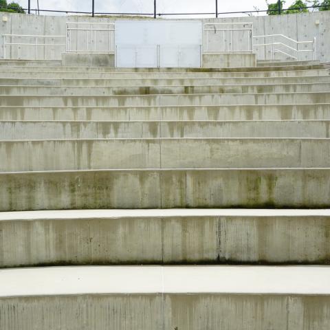 concrete, modern, museum, water, staircase, industrial, 