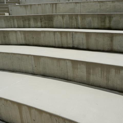 concrete, modern, museum, water, staircase, industrial, 