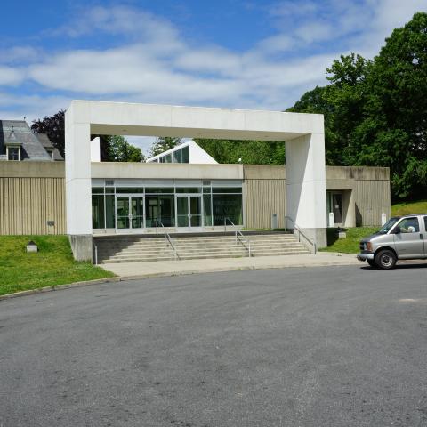 concrete, modern, museum, water, staircase, industrial, 