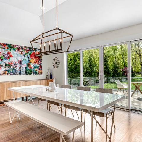 contemporary, light, airy, garden, kitchen, 