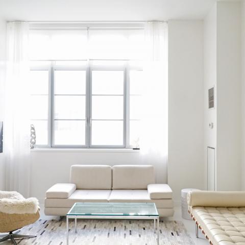 loft, apartment, white, kitchen, bathroom, 