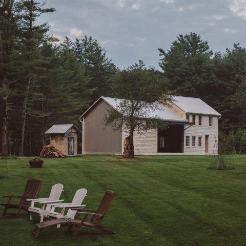 farmhouse, modern, contemporary, rural, glass, barn, water, 