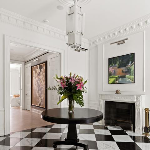 brownstone, townhouse, contemporary, upscale, staircase, terrace, garden, kitchen, bathroom, 