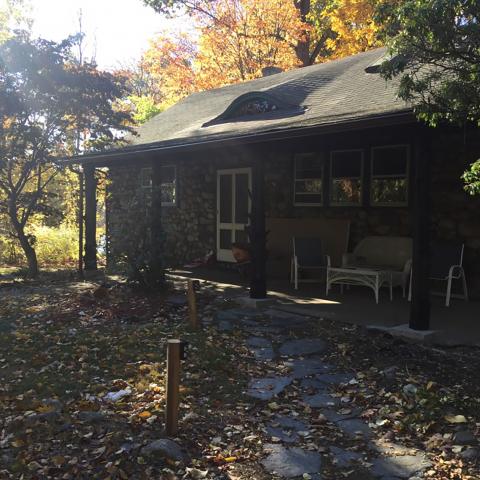 rustic, rural, stone, lake, fireplace, porch, 