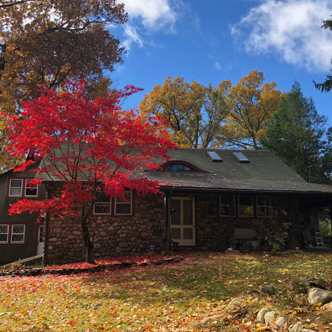 rustic, rural, stone, lake, 