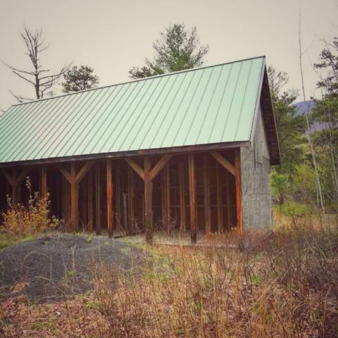 cabin, barn, lake, water, rural, country, wooded, deck, 