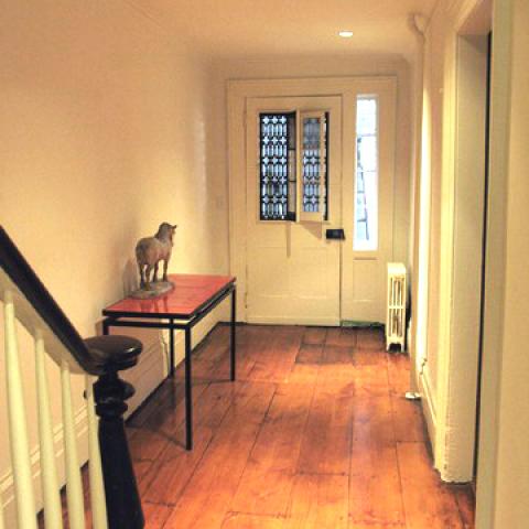 townhouse, brownstone, upscale, contemporary, staircase, fireplace, garden, 