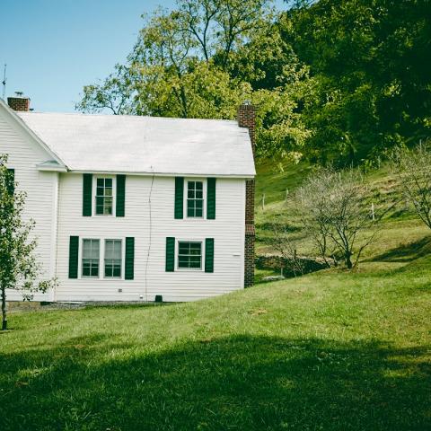 farm, farmhouse, field, water, pond, rural, stone, barn, Asheville, 