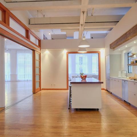 kitchen, light, airy, loft, contemporary, 