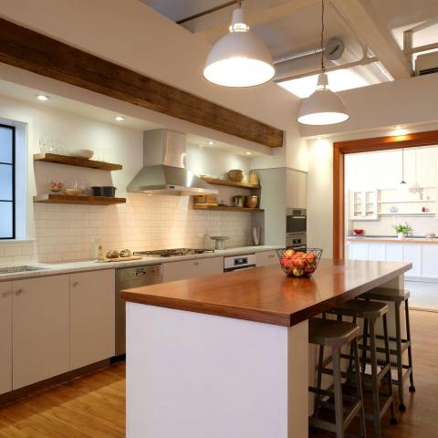 kitchen, light, airy, loft, contemporary, 