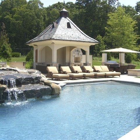 pool, garden, piano, mansion, estate, 