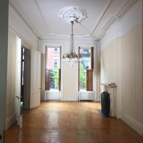 brownstone, townhouse, empty room, traditional, contemporary, 