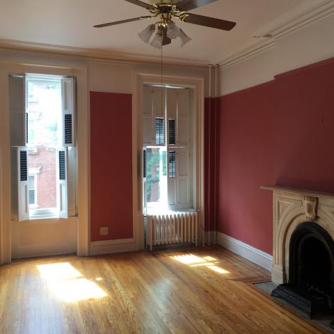 brownstone, townhouse, empty room, traditional, contemporary, 