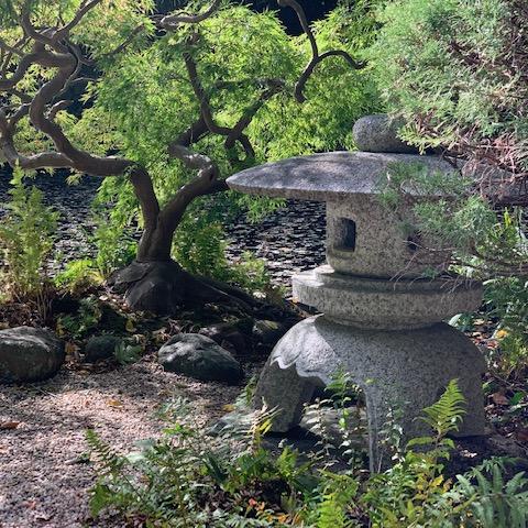 garden, zen, bridge, wooded, 