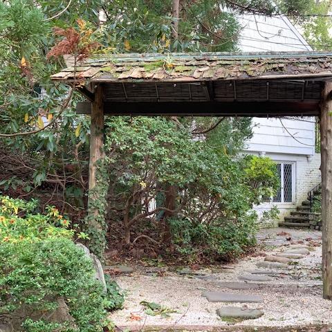 garden, zen, bridge, wooded, 