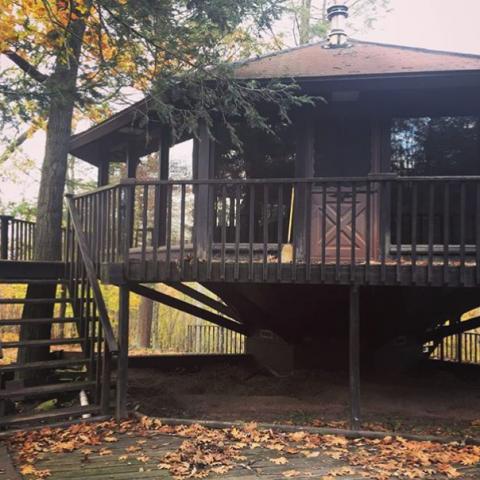 cabin, log house, rural, country, 