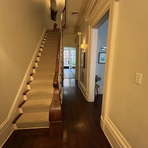 brownstone, townhouse, kitchen, garden, bathroom, staircase, 