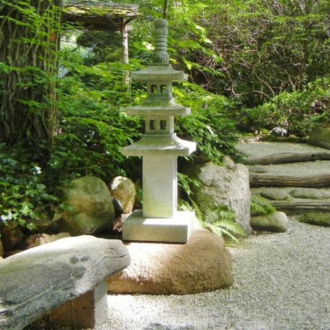 garden, zen, bridge, wooded, 