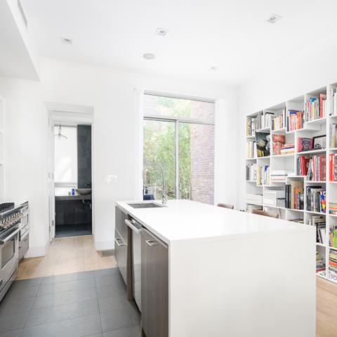 brownstone, townhouse, kitchen, light, airy, modern, bathroom, terrace, 