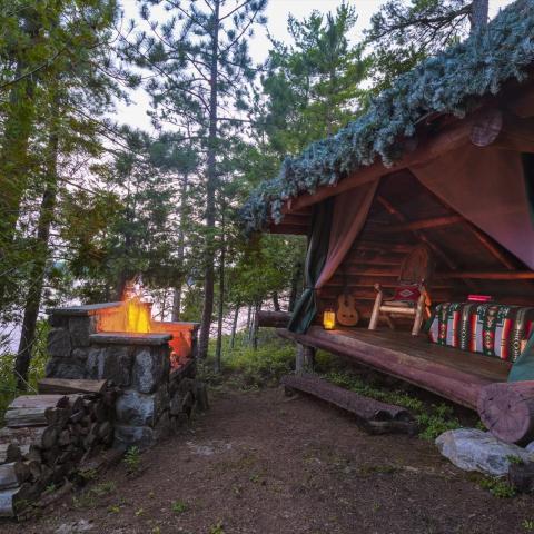 lake, rustic, traditional, cabin, water, pool, 