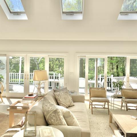 contemporary, traditional, white, light, airy, deck, stone, porch, 