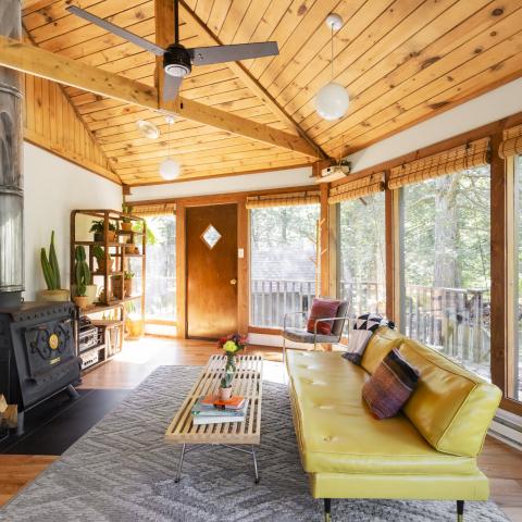 cabin, log house, rural, country, 