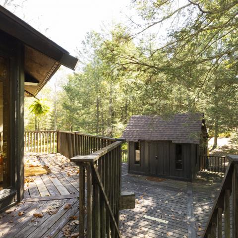 cabin, log house, rural, country, 