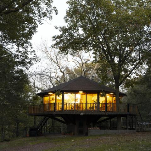 cabin, log house, rural, country, 