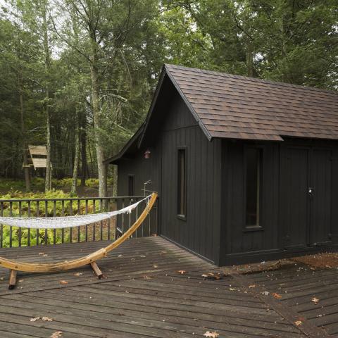 cabin, log house, rural, country, 